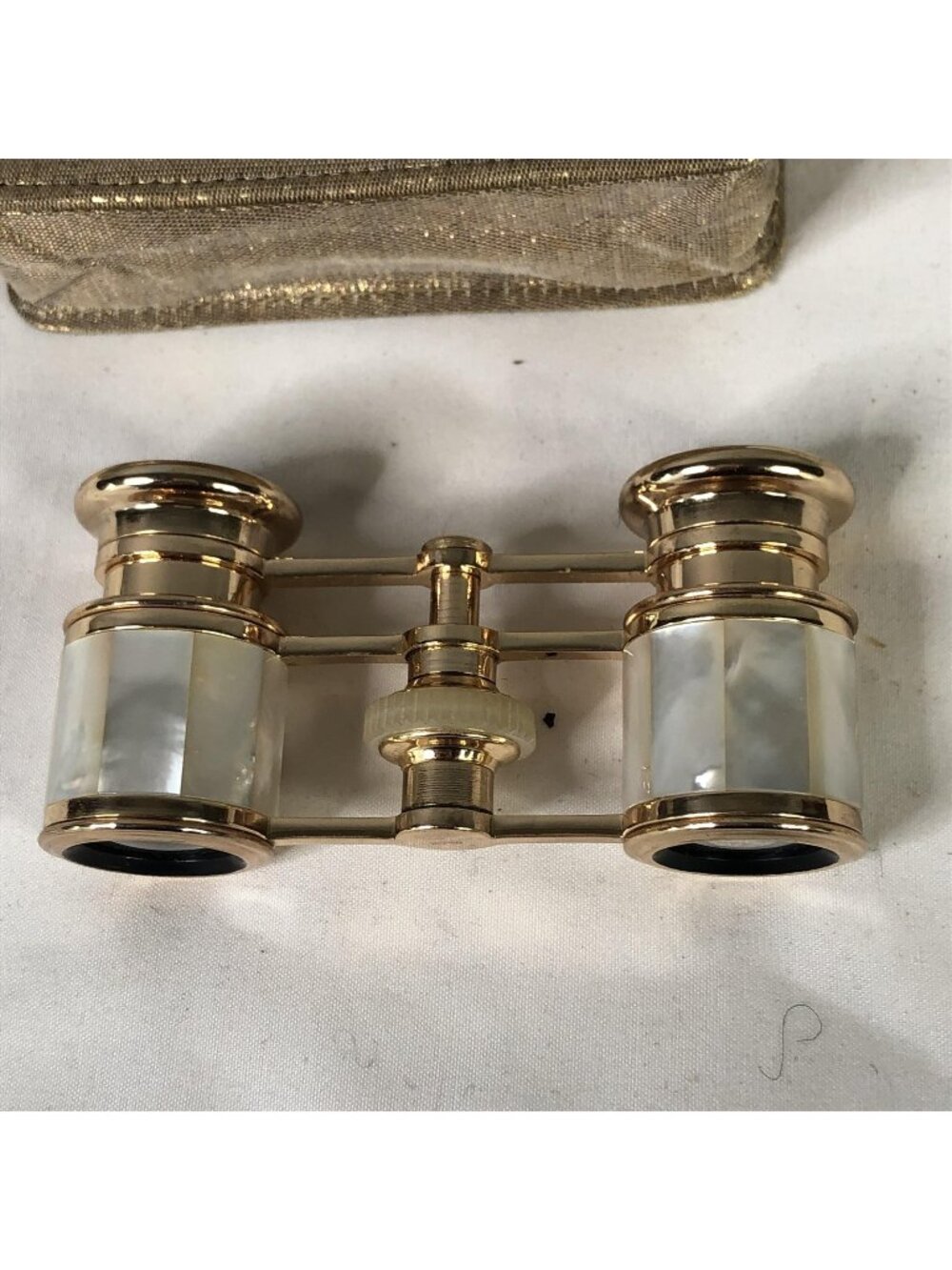 Vintage Gold Mother Of Pearl Opera Glasses 2.5x Binoculars Japan Mignon 1950s